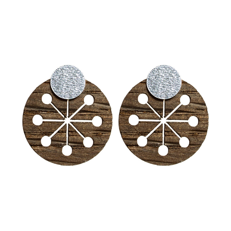 Christianshavn - ørestikker i røget eg og Sterlingsølv