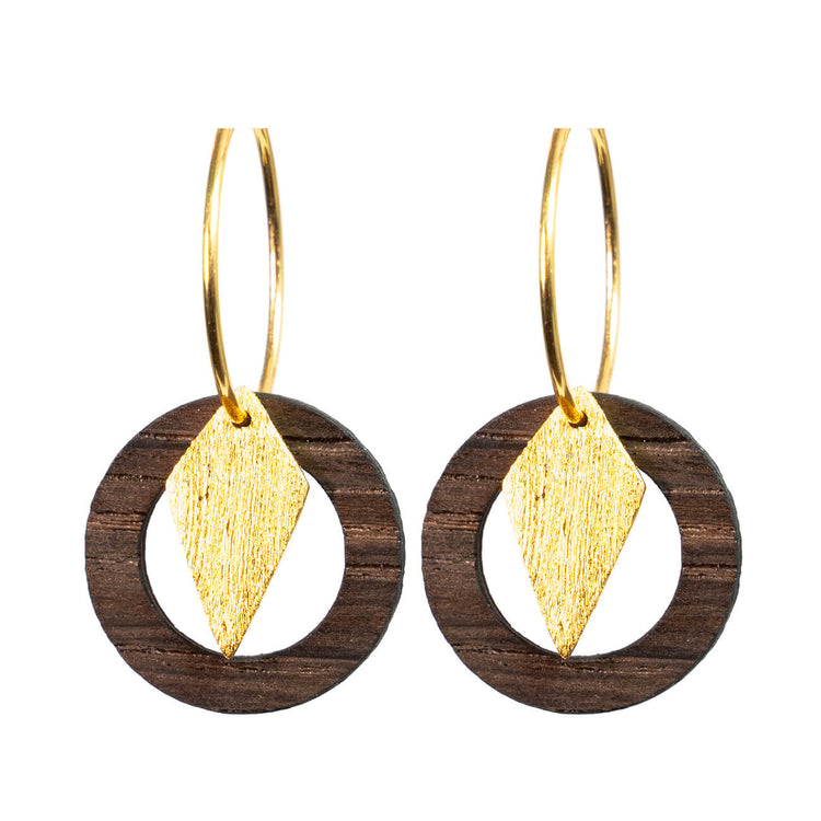 Dragør - creolere med røget eg og spidser i forgyldt Sterlingsølv