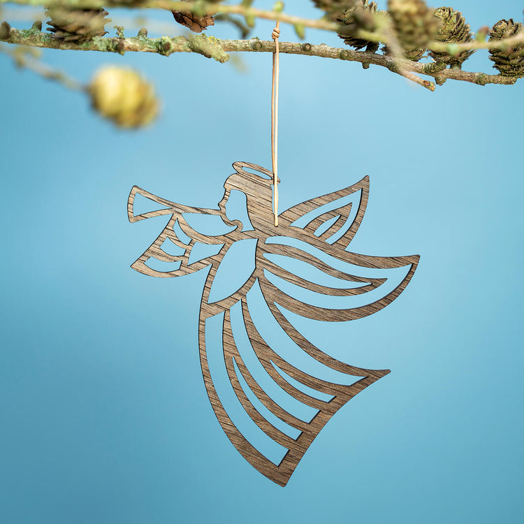 Engel i røget eg - stor