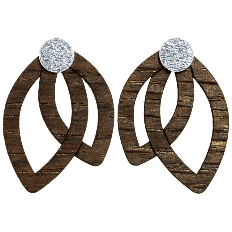 Kolding - ørestikker med røget eg og Sterlingsølv