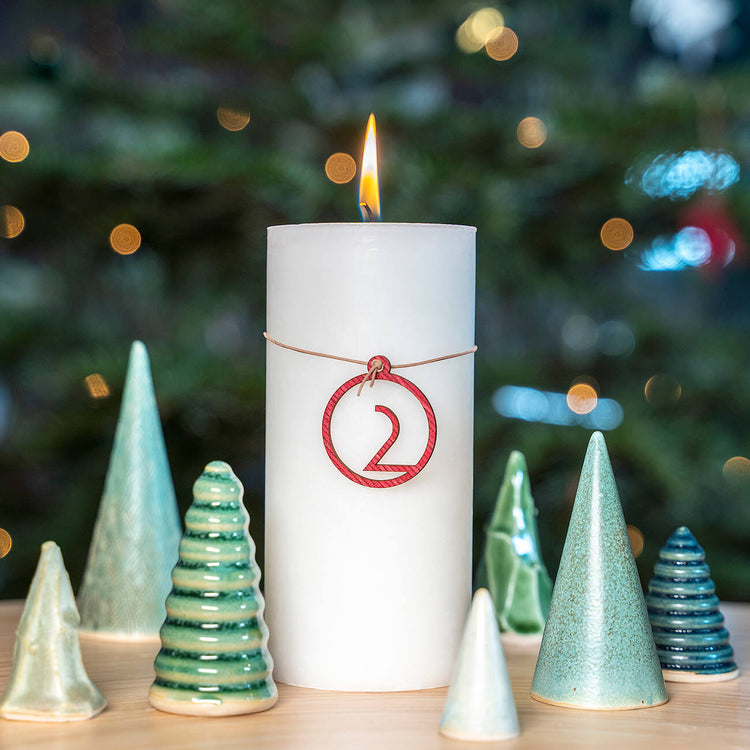 Adventstal rød silhuet