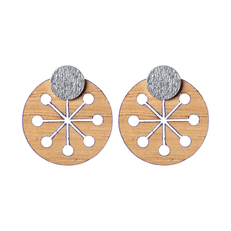 Christianshavn - ørestikker i eg og Sterlingsølv