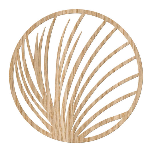 Glasbrikker - siv, egetræ - 4 stk.