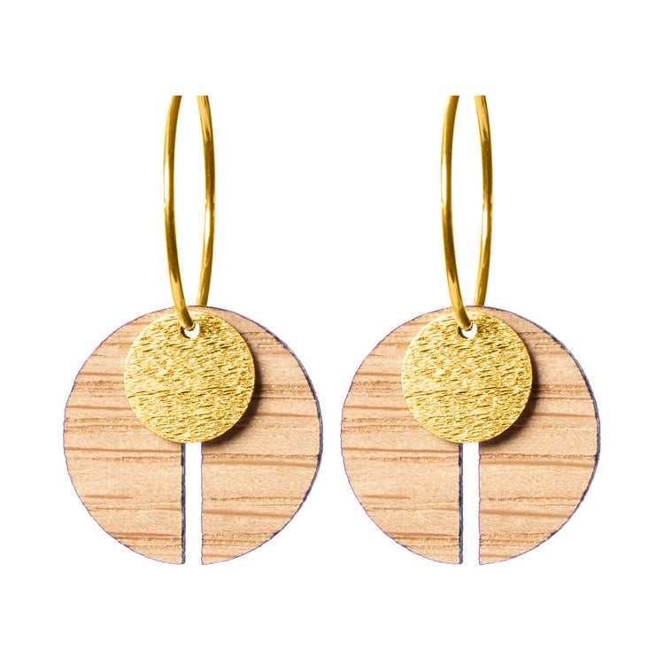 Ribe - creolere med mønter i eg og forgyldt Sterlingsølv