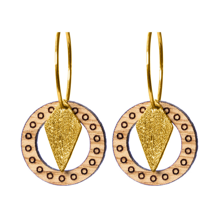 Sønderho - creolere med eg og spidser i forgyldt Sterlingsølv